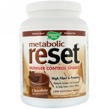 Nature's Way, Metabolic Reset Hunger Control Shake, Chocolate, 1.4 lbs (630 g) (Discontinued Item)