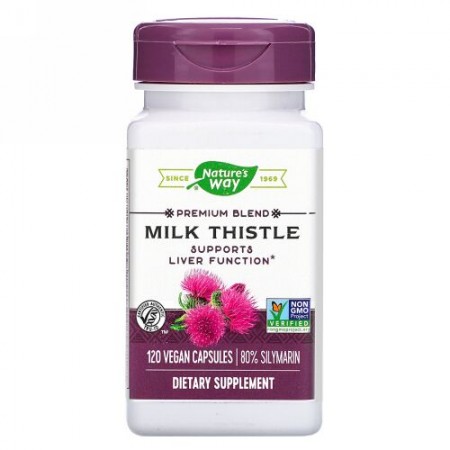 Nature's Way, Milk Thistle, Standardized, 120 Vegan Capsules