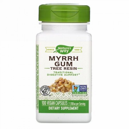 Nature's Way, Myrrh Gum, Tree Resin, 1,100 mg, 100 Vegan Capsules