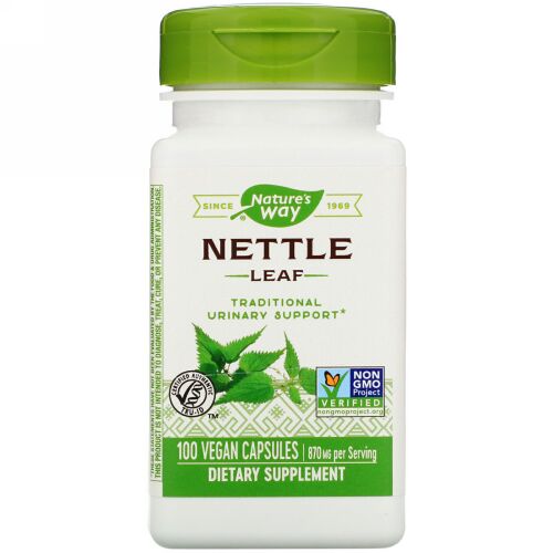 Nature's Way, イラクサの葉、870mg、ビーガンカプセル100粒