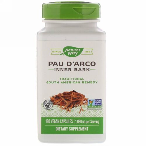 Nature's Way, パウダルコ、内樹皮、1,090 mg、植物性カプセル180粒