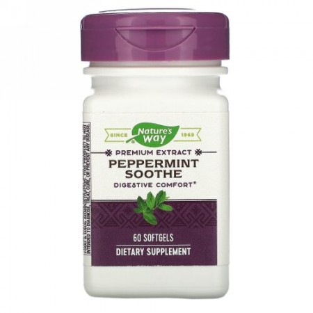 Nature's Way, Peppermint Soothe, 60 Softgels