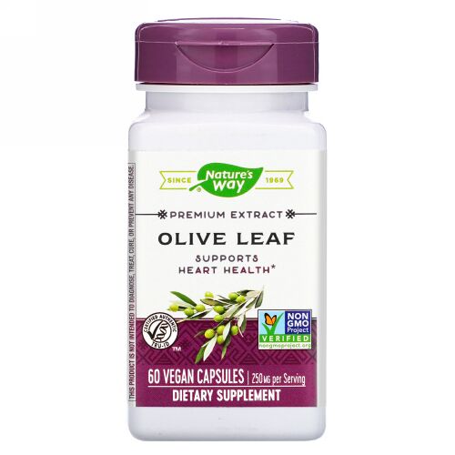 Nature's Way, Premium Extract, Olive Leaf, 250 mg, 60 Vegan Capsules