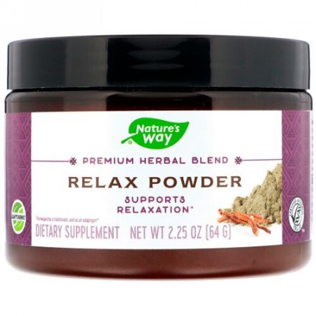 Nature's Way, プレミアムハーブブレンド、リラックスパウダー、2.25オンス (64 g) (Discontinued Item)