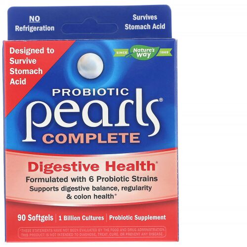 Nature's Way, Probiotic Pearls Complete（プロバイオティック パールコンプリート）、ソフトジェル90粒