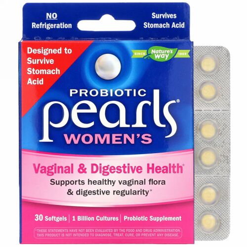 Nature's Way, Probiotic Pearls（プロバイオティック パールズ）女性用、ソフトジェル30粒