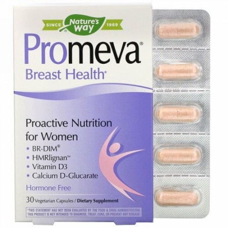 Nature's Way, Promeva（プロモヴェラ）、ブレストヘルス、植物性カプセル30粒