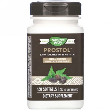 Nature's Way, Prostol, Saw Palmetto & Nettle, 280 mg, 120 Softgels