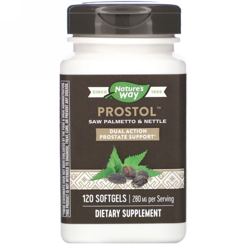 Nature's Way, Prostol, Saw Palmetto & Nettle, 280 mg, 120 Softgels