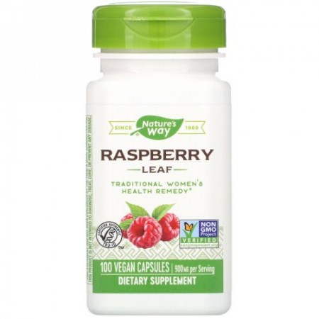 Nature's Way, Raspberry Leaf, 900 mg, 100 Vegan Capsules