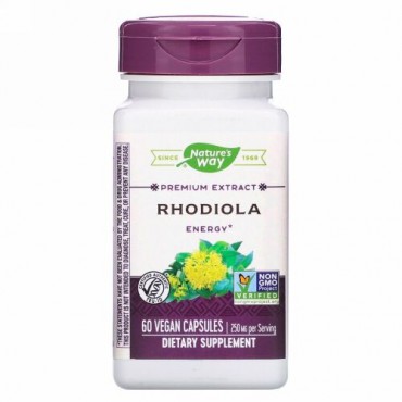Nature's Way, ロディオラ、250mg、ビーガンカプセル60粒