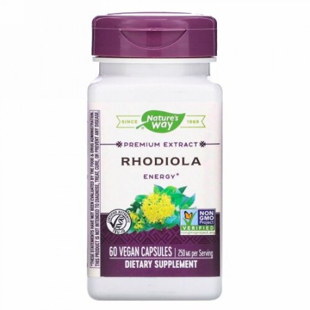 Nature's Way, ロディオラ、250mg、ビーガンカプセル60粒