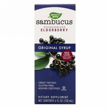 Nature's Way, Sambucus, Standardized Elderberry, Original Syrup, 4 fl oz (120 ml)