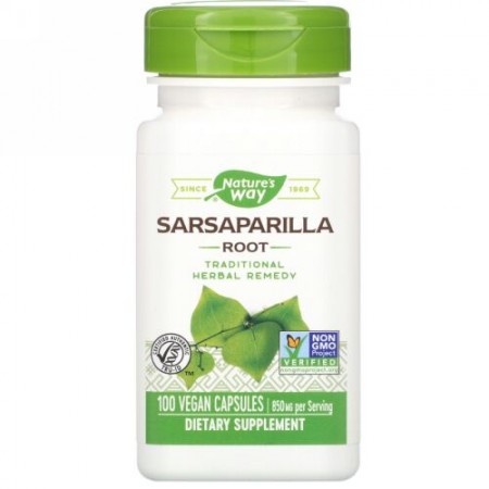 Nature's Way, Sarsaparilla Root, 850 mg, 100 Vegan Capsules