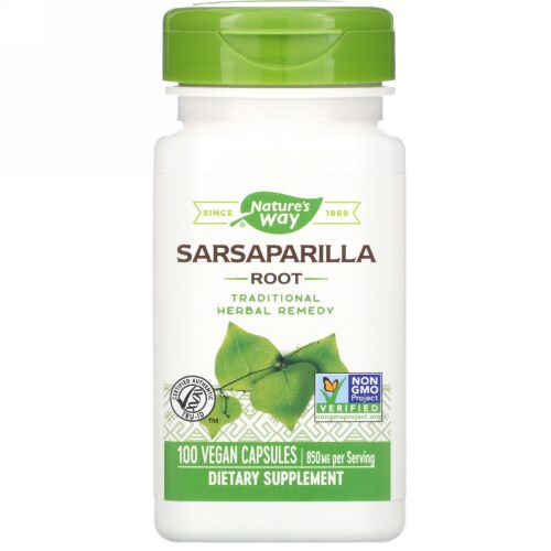 Nature's Way, Sarsaparilla Root, 850 mg, 100 Vegan Capsules