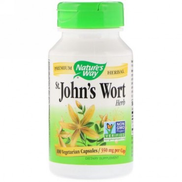 Nature's Way, St. John's Wort, Herb, 350 mg, 100 Vegetarian Capsules