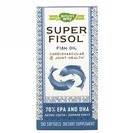 Nature's Way, Super Fisol, Fish Oil, 180 Softgels