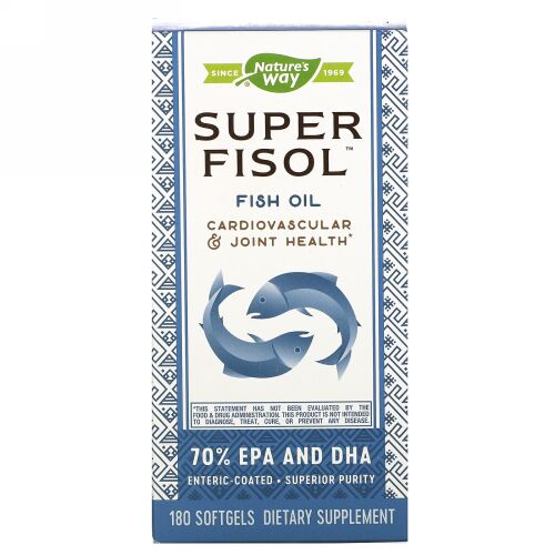 Nature's Way, Super Fisol, Fish Oil, 180 Softgels