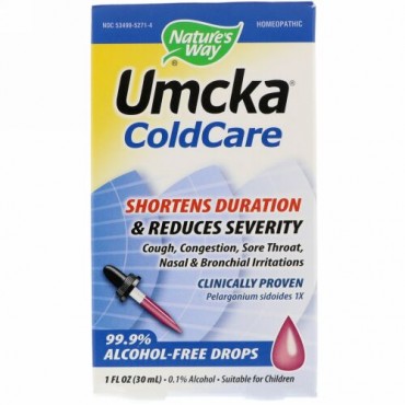 Nature's Way, ウムカ, コールドケア, アルコールフリードロップ, 1 fl oz (30 ml)