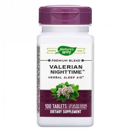 Nature's Way, Valerian Nighttime, 100 Tablets