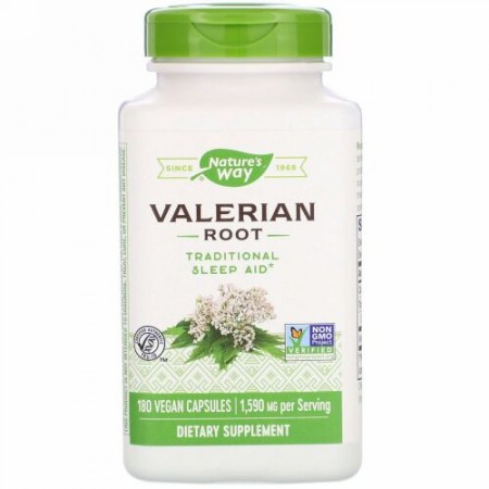 Nature's Way, セイヨウカノコソウ根、1,590mg、植物性カプセル180錠