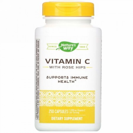 Nature's Way, ローズヒップ配合ビタミンC、1,000mg、250粒