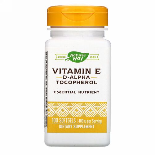 Nature's Way, ビタミンE、400IU、ソフトジェル100粒