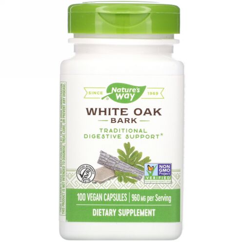 Nature's Way, White Oak Bark, 960 mg, 100 Vegan Capsules