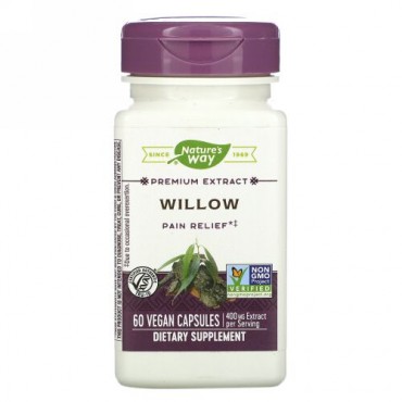 Nature's Way, Willow, 400 mg, 60 Vegan Capsules