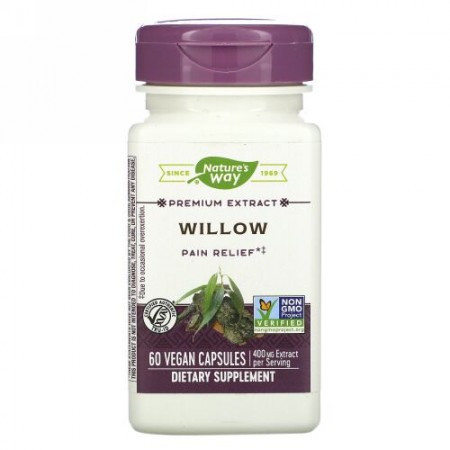 Nature's Way, Willow, 400 mg, 60 Vegan Capsules