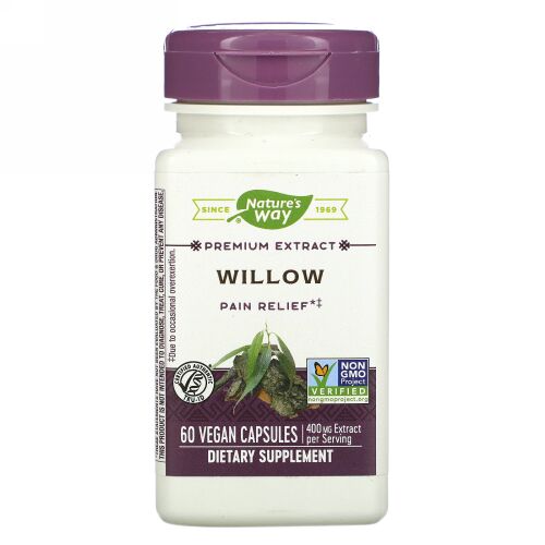 Nature's Way, Willow, 400 mg, 60 Vegan Capsules