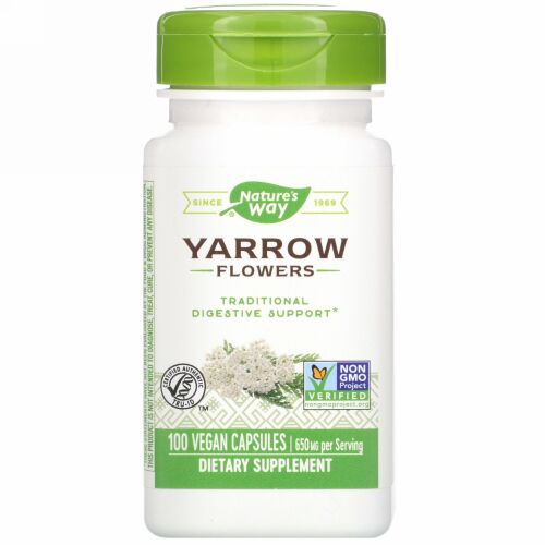 Nature's Way, Yarrow Flowers, 650 mg, 100 Vegan Capsules
