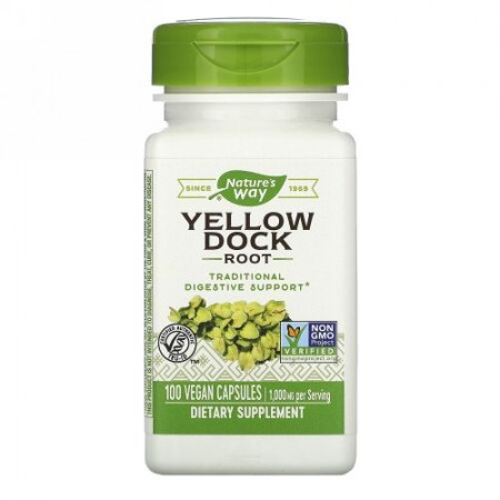 Nature's Way, Yellow Dock Root, 1,000 mg, 100 Vegan Capsules