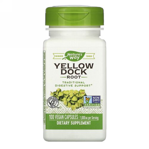Nature's Way, Yellow Dock Root, 1,000 mg, 100 Vegan Capsules