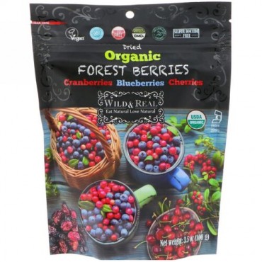Nature's Wild Organic, ワイルド&リアル、ドライ、オーガニックフォレストベリー、100g（3.5 oz） (Discontinued Item)