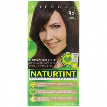 Naturtint, パーマネントヘアカラー、4G ゴールデンチェスナット、5.6 fl oz (165 ml)