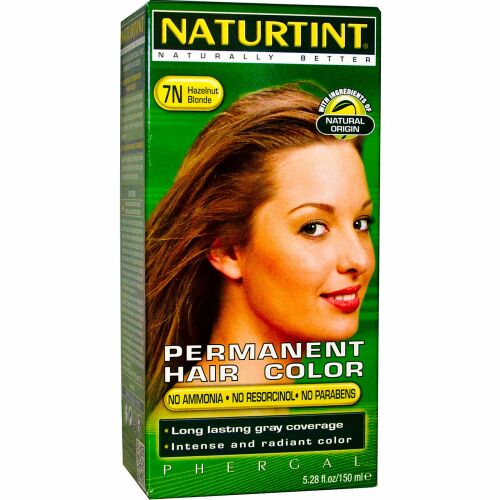 Naturtint, パーマネントヘアカラー、 7N ヘーゼルナッツブロンド、 5.28 fl oz (150 ml)