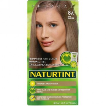 Naturtint, パーマネントヘアカラー、8A アッシュブロンド、5.6 fl oz (165 ml)