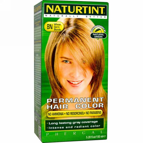 Naturtint, パーマネントヘアカラー、8N ウィートジャームブロンド、5.28 fl oz (150 ml)