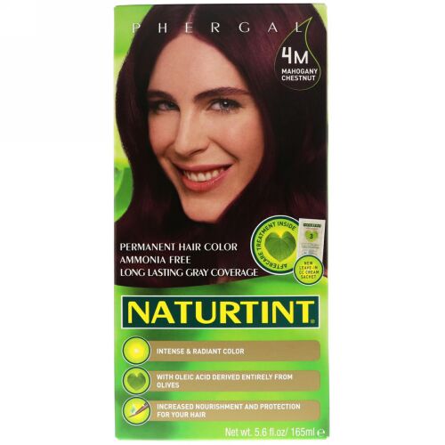 Naturtint, Permanent Hair Colorant, 4M Mahogany Chestnut, 5.6 fl oz (165 ml) (Discontinued Item)