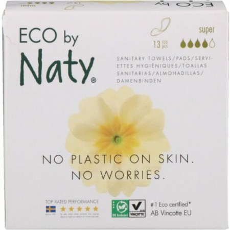 Naty, 薄パッド、スーパー、エコピース13個