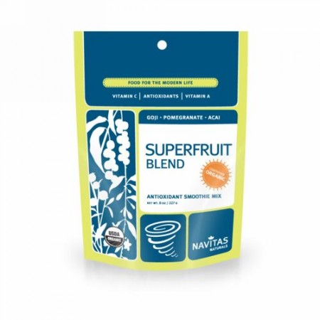Navitas Organics, オーガニック, スーパーフルーツブレンド, 抗酸化スムージーミックス, 8オンス (227 g) (Discontinued Item)