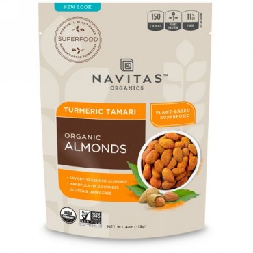 Navitas Organics, Organic, Superfood + Almonds, Turmeric Tamari, 4 oz (113 g) (Discontinued Item)