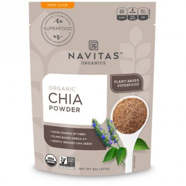 Navitas Organics, オーガニックチアパウダー, 8オンス（227 g）