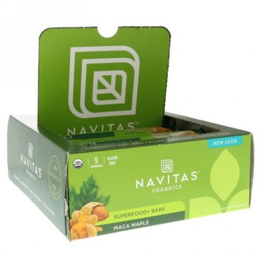 Navitas Organics, スーパーフード + バー、マカメイプル、12本、16.8 oz (480 g) (Discontinued Item)