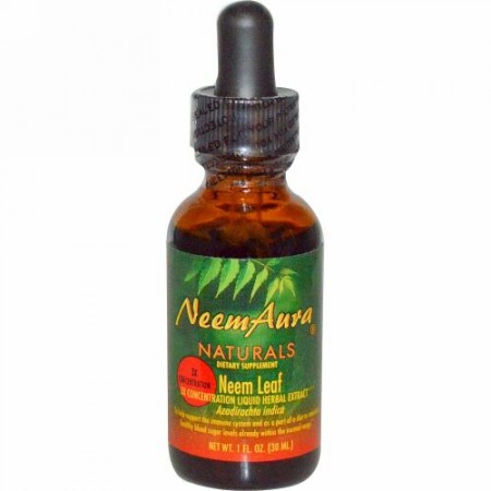 NeemAura, ニームリーフ、3倍濃縮、 エキス、 1液量オンス (30 ml)