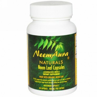 NeemAura, ニーム リーフ カプセル、400 mg、60カプセル (Discontinued Item)