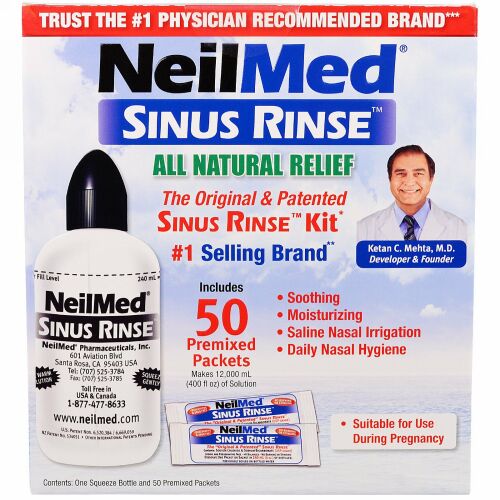 NeilMed, オリジナル＆サイナスリンスキット (特許取得済み), 50包, 1キット