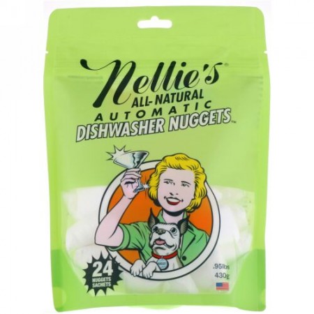 Nellie's, すべて天然、食洗機用ナゲット、24個、.95 lbs (430 g)