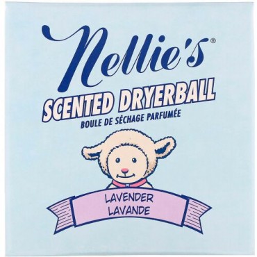 Nellie's, 香り付きドライヤーボール、ラベンダー、ドライヤーボール1個